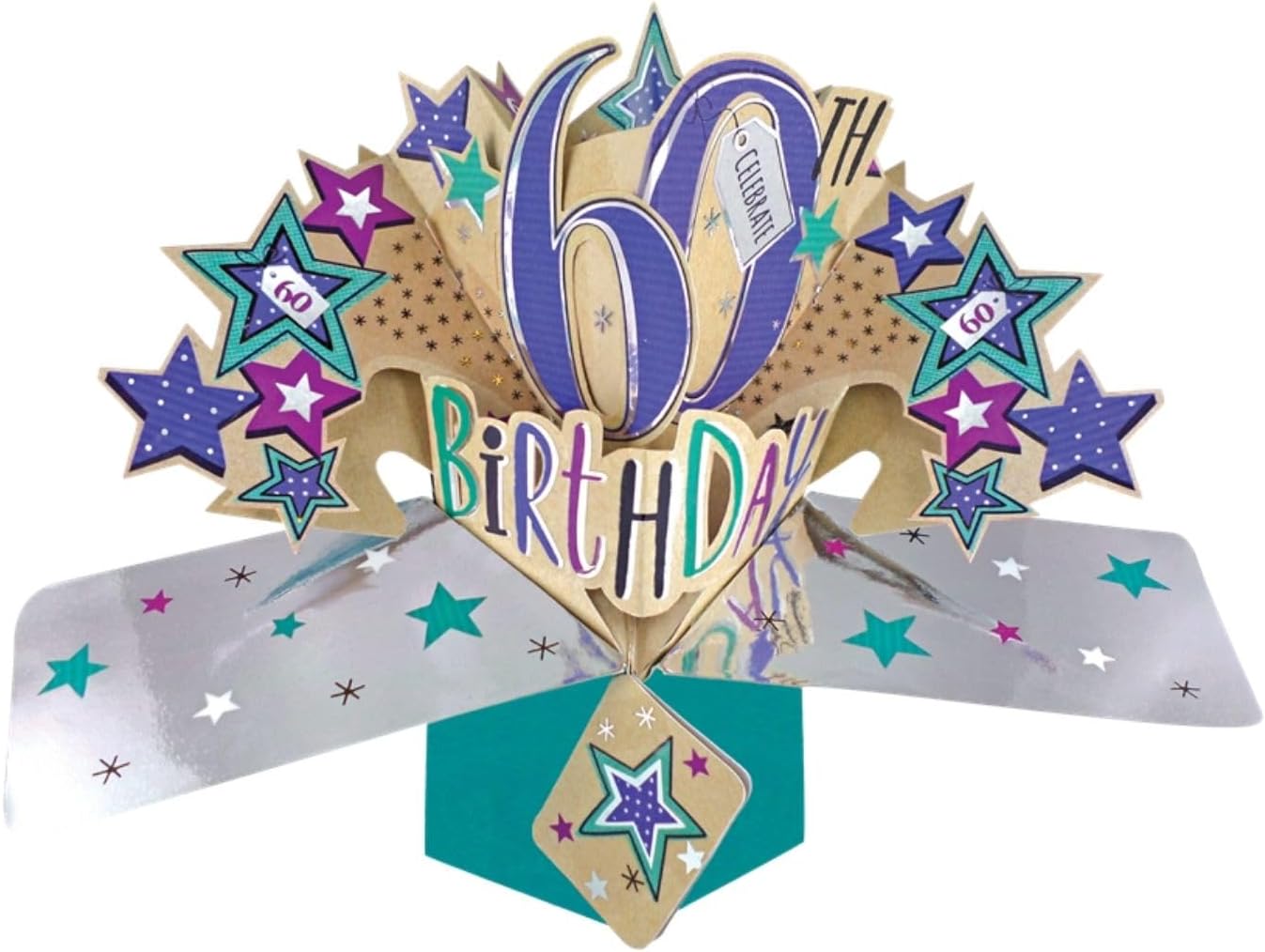 Second Nature 60th Birthday Pop Up Greeting Card