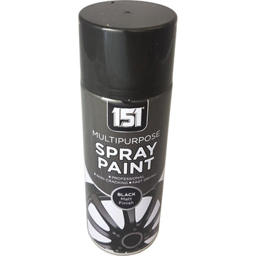 Wilsons Direct 151 Multi Purpose Spray Paint 400ml Black Matt-1