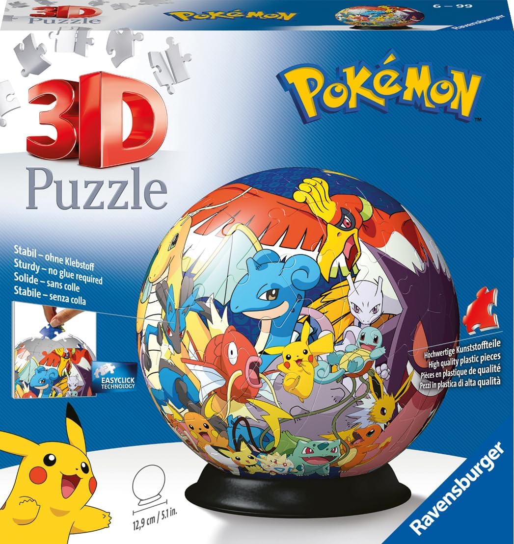 Ravensburger Pokemon 3D Jigsaw Puzzle Ball for Kids Age 6 Years Up
