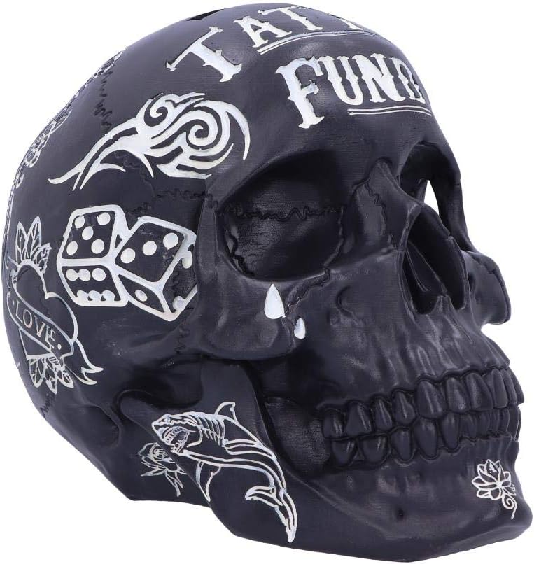 Nemesis Now Gothic Tattoo Fund Skull Money Box