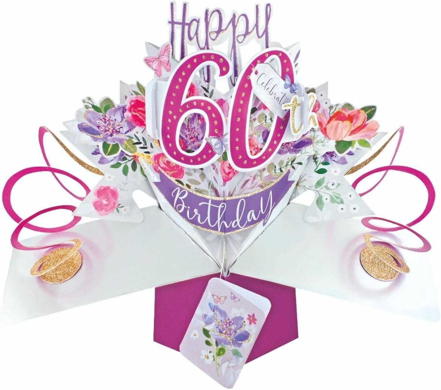 Female 60th Birthday Pop-Up Greeting Card