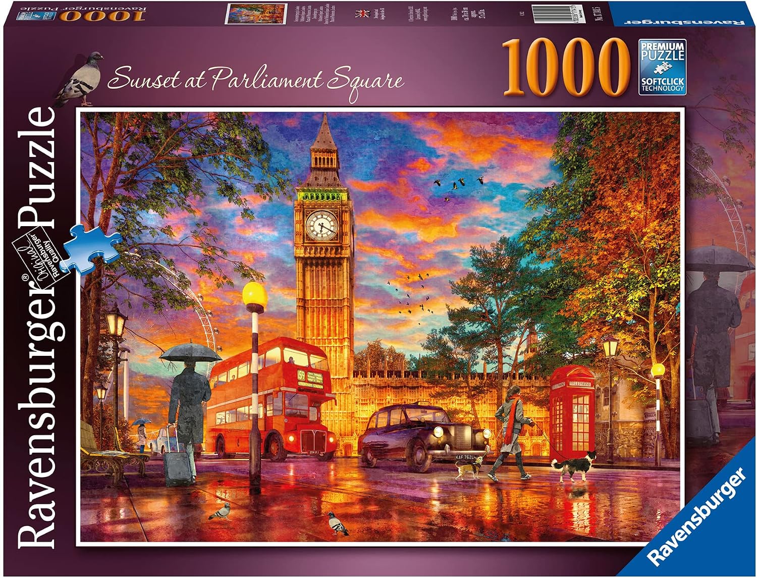 Ravensburger London Sunset at Parliament Square 1000 Piece Jigsaw Puzzle
