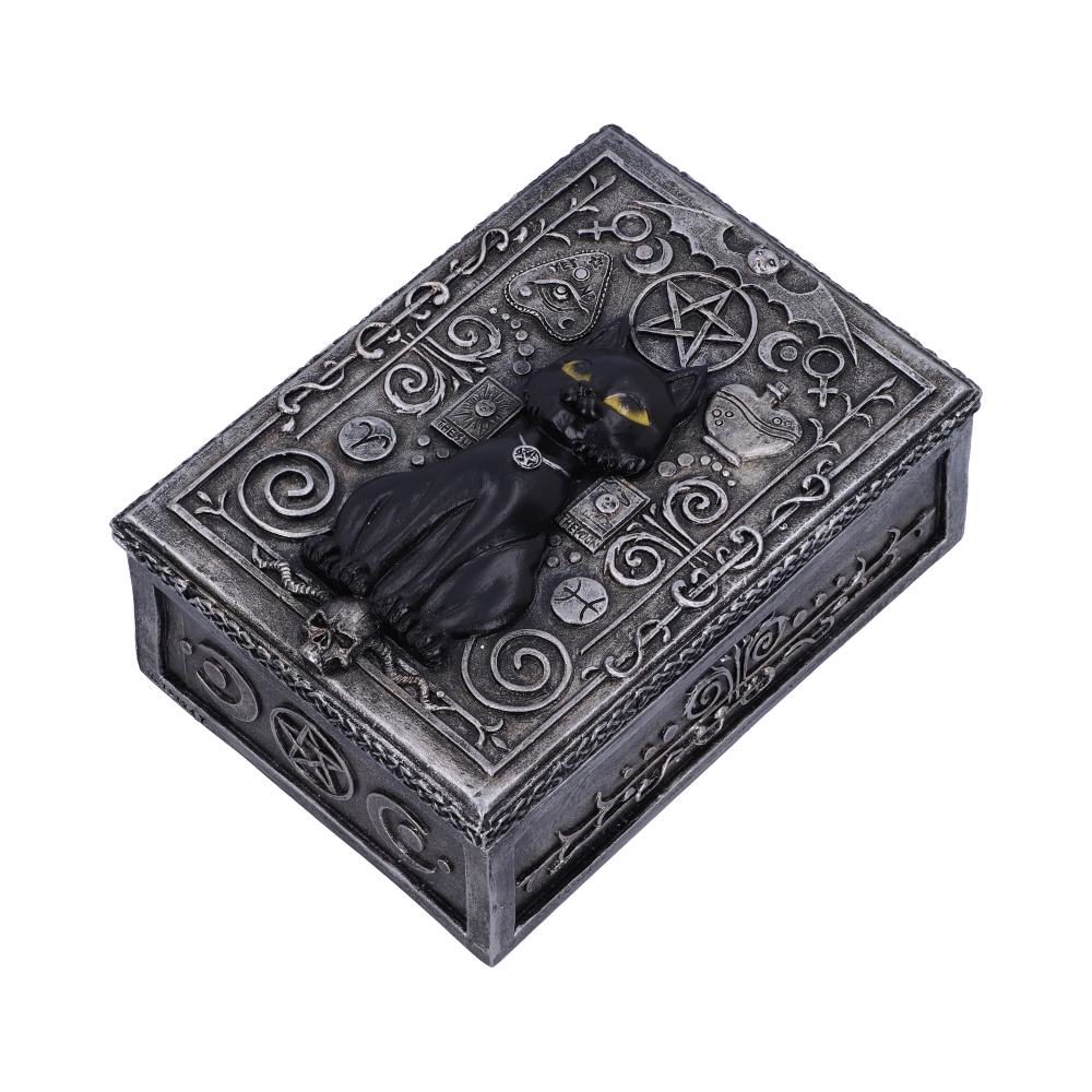 Familiar Spell Black Cat Sigil Trinket Box 13.7cm