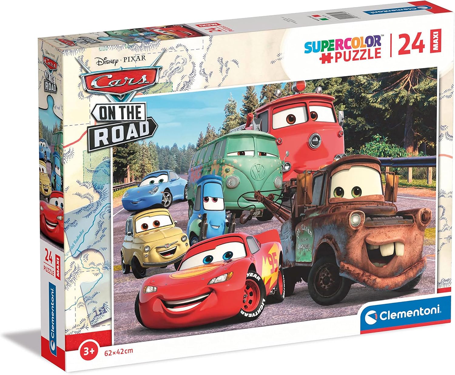 Clementoni - 24239 - Supercolor Puzzle - Disney Pixar Cars On The Road