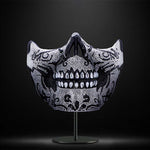 Fancy Dress Jewelled Masquerade Mask Cosplay (Silver) 17.5cm