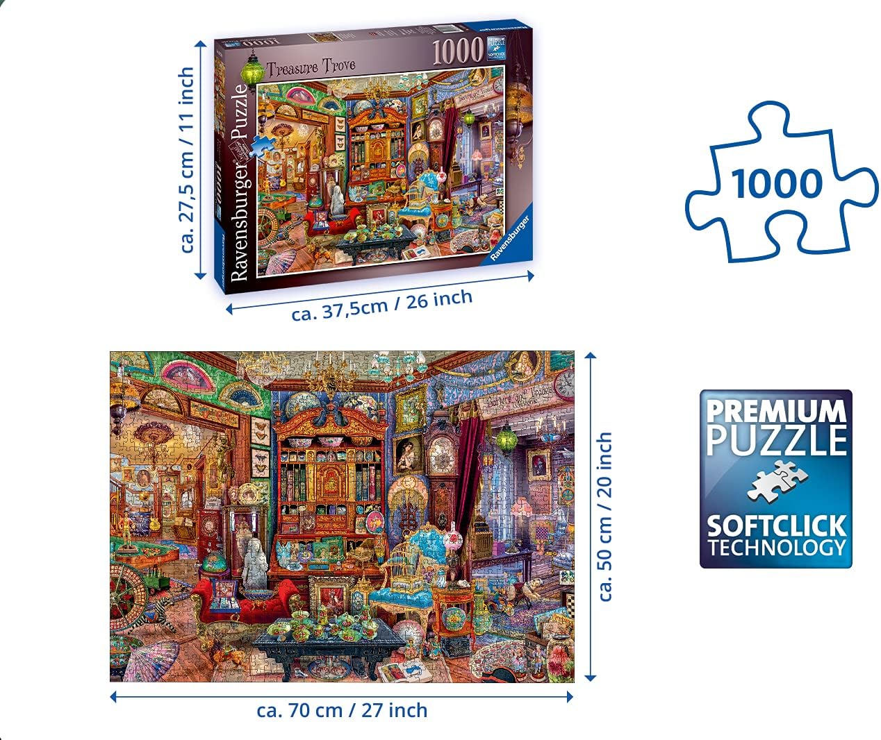 Ravensburger Aimee Stewart Treasure Trove 1000 Piece Jigsaw Puzzles