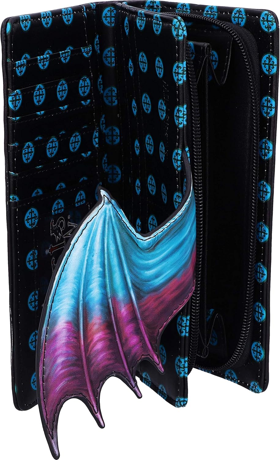 Nemesis Now Dragon Embossed Purse, Multi-Slot Wallet