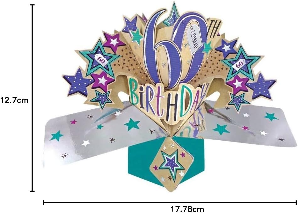 Second Nature 60th Birthday Pop Up Greeting Card