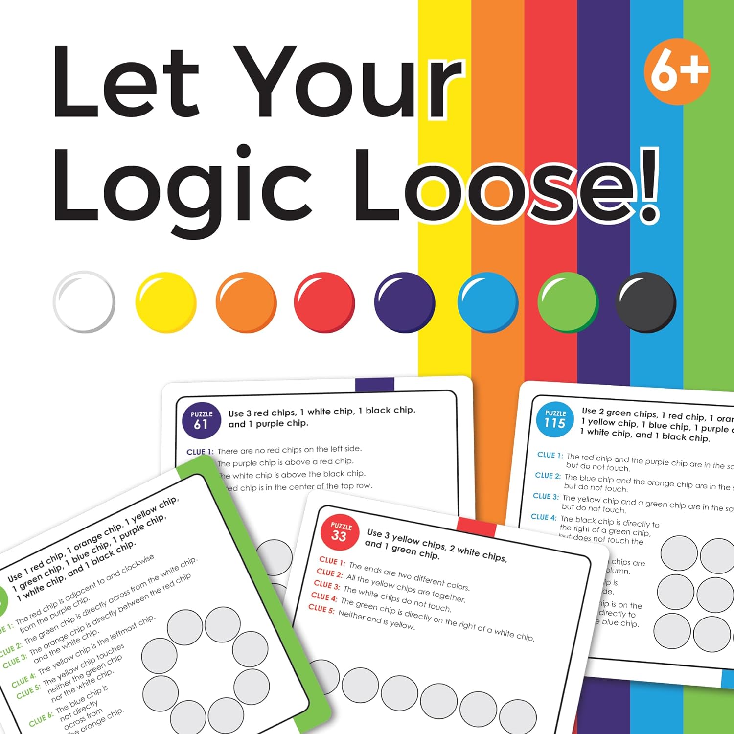 MindWare Logic Links Puzzle Games - Brain Teaser Puzzles for Kids and Brain Games for Adults