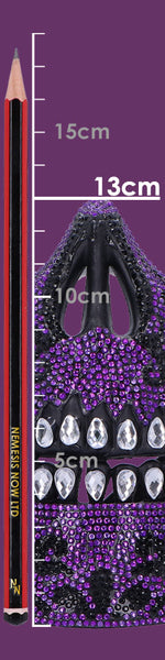 Fancy Dress Jewelled Masquerade Mask Cosplay (Purple) 17.5cm