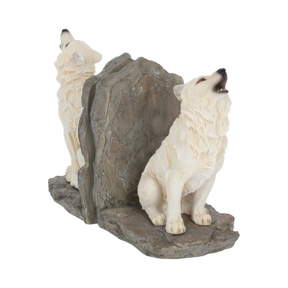 Wardens of the North White Wolf Bookends 20.3cm