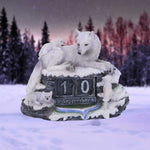 Mother's Watch White Wolf and Pups Calendar 13cm