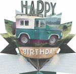Happy Birthday Jeep Pop-Up Greeting Card
