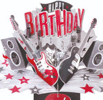 Happy Birthday Rock Pop-Up Greeting Card