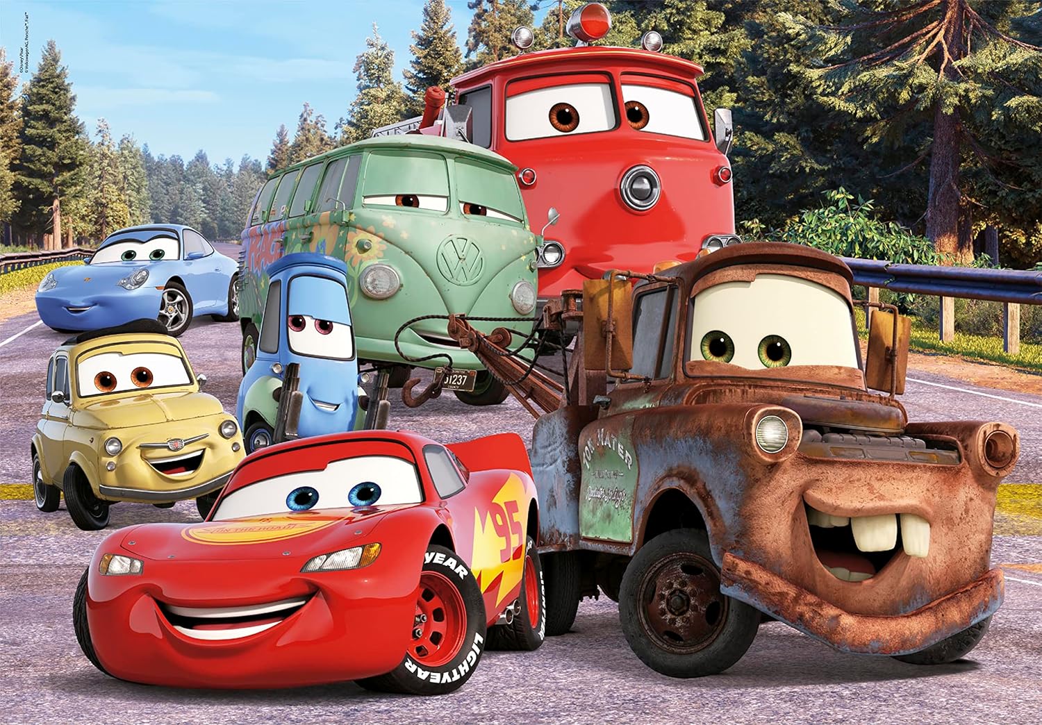 Clementoni - 24239 - Supercolor Puzzle - Disney Pixar Cars On The Road