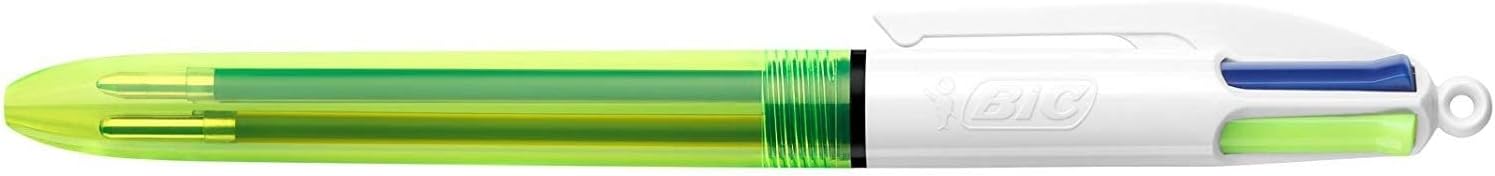 Bic 4 Colour Fluo Black/Blue/Red/Yellow Highlighter