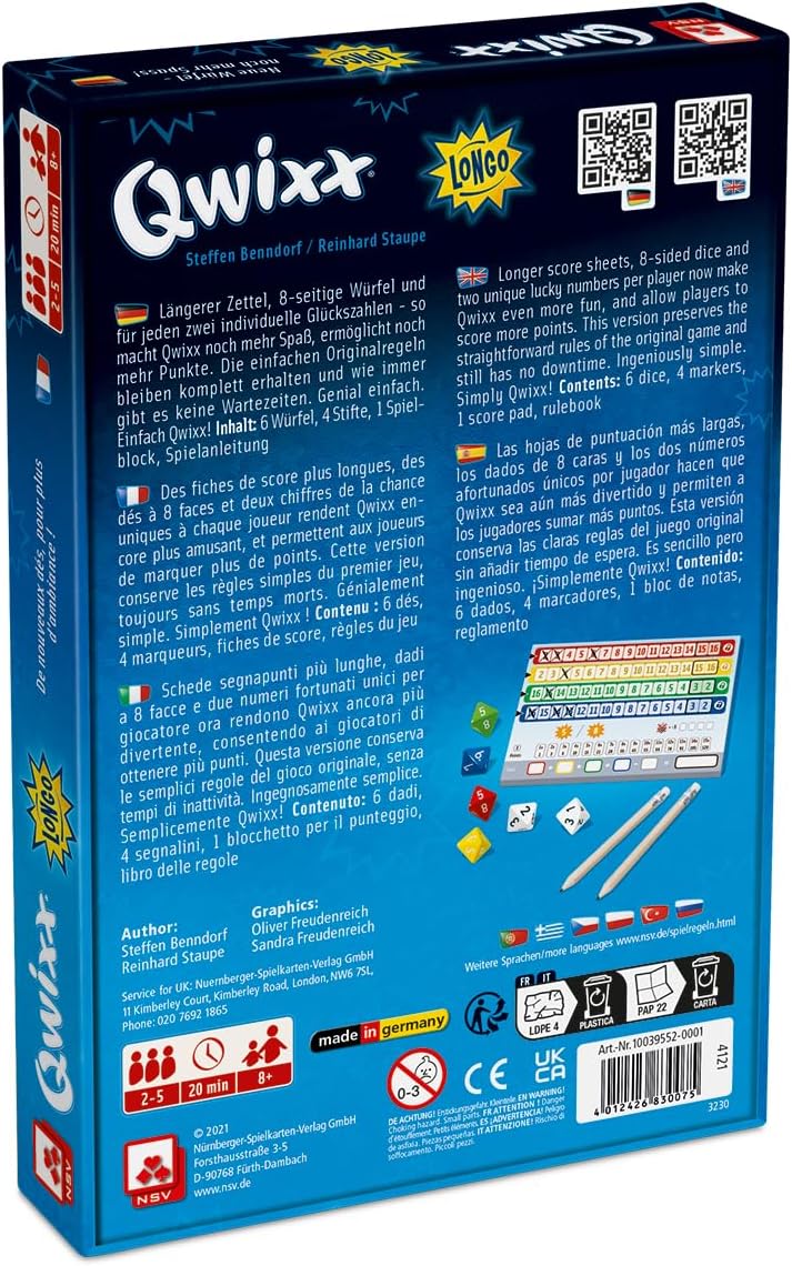 NSV | Qwixx Longo | Dice Game