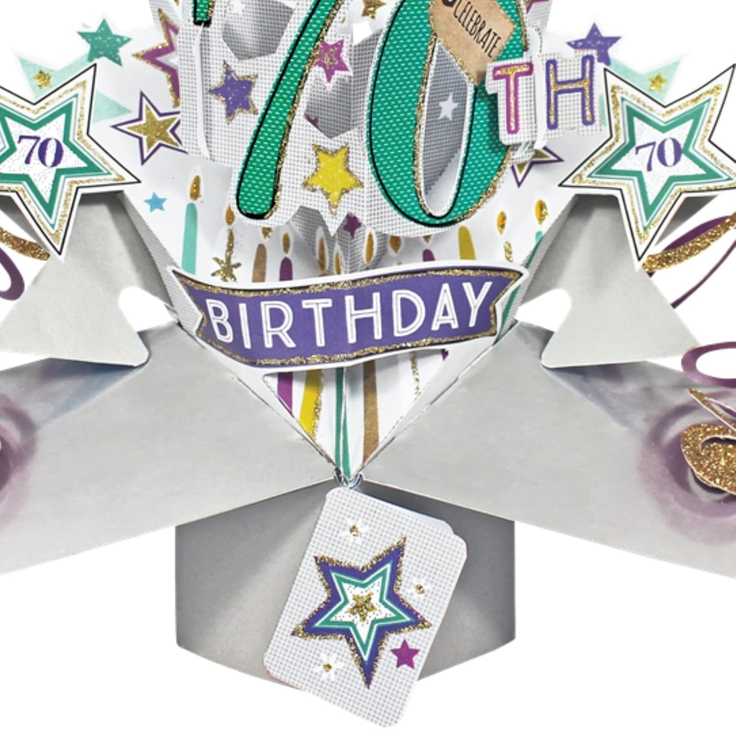 Happy 70th Birthday Pop-Up Greeting Card