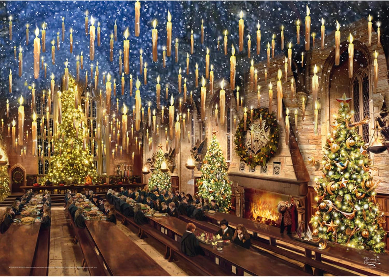 Schmidt Spiele 58578 Thomas Kinkade, Wizarding World, Harry Potter, Great Hall, 1000 Piece Jigsaw Puzzle