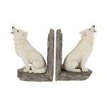 Wardens of the North White Wolf Bookends 20.3cm