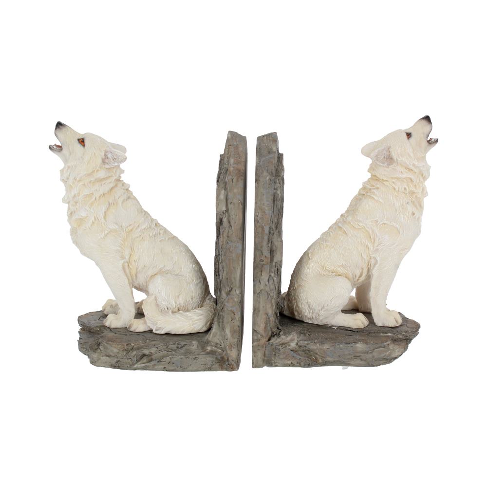 Wardens of the North White Wolf Bookends 20.3cm