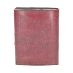 Lockable Pentagram Red Leather Journal 15 x 21cm