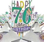 Happy 70th Birthday Pop-Up Greeting Card