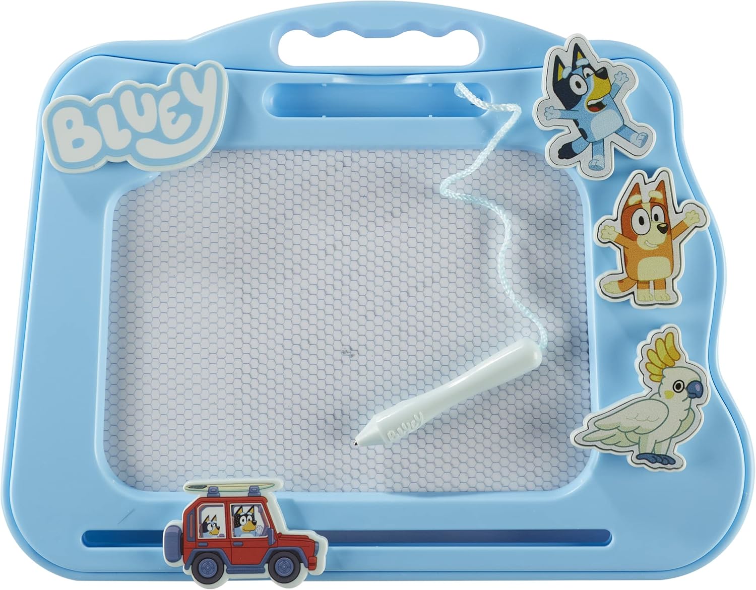 Bluey Travel Magnetic Scribbler pad with Pen and 3 Stamps,
