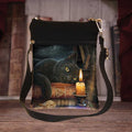 Small The Witching Hour Fantasy Witch Cat Shoulder Bag by Lisa Parker 23cm