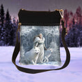 Small Gothic Winter Guardians Fantasy Wolf Shoulder Bag by Anne Stokes 23cm