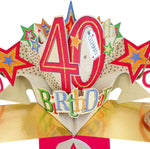 Happy 40th Birthday Pop-Up Greeting Card