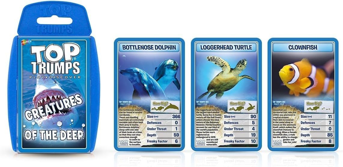 Top Trumps Creatures of The Deep Classic Card Game
