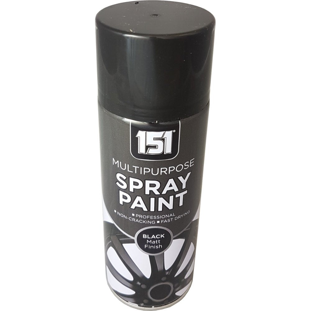 Wilsons Direct 151 Multi Purpose Spray Paint 400ml Black Matt-1