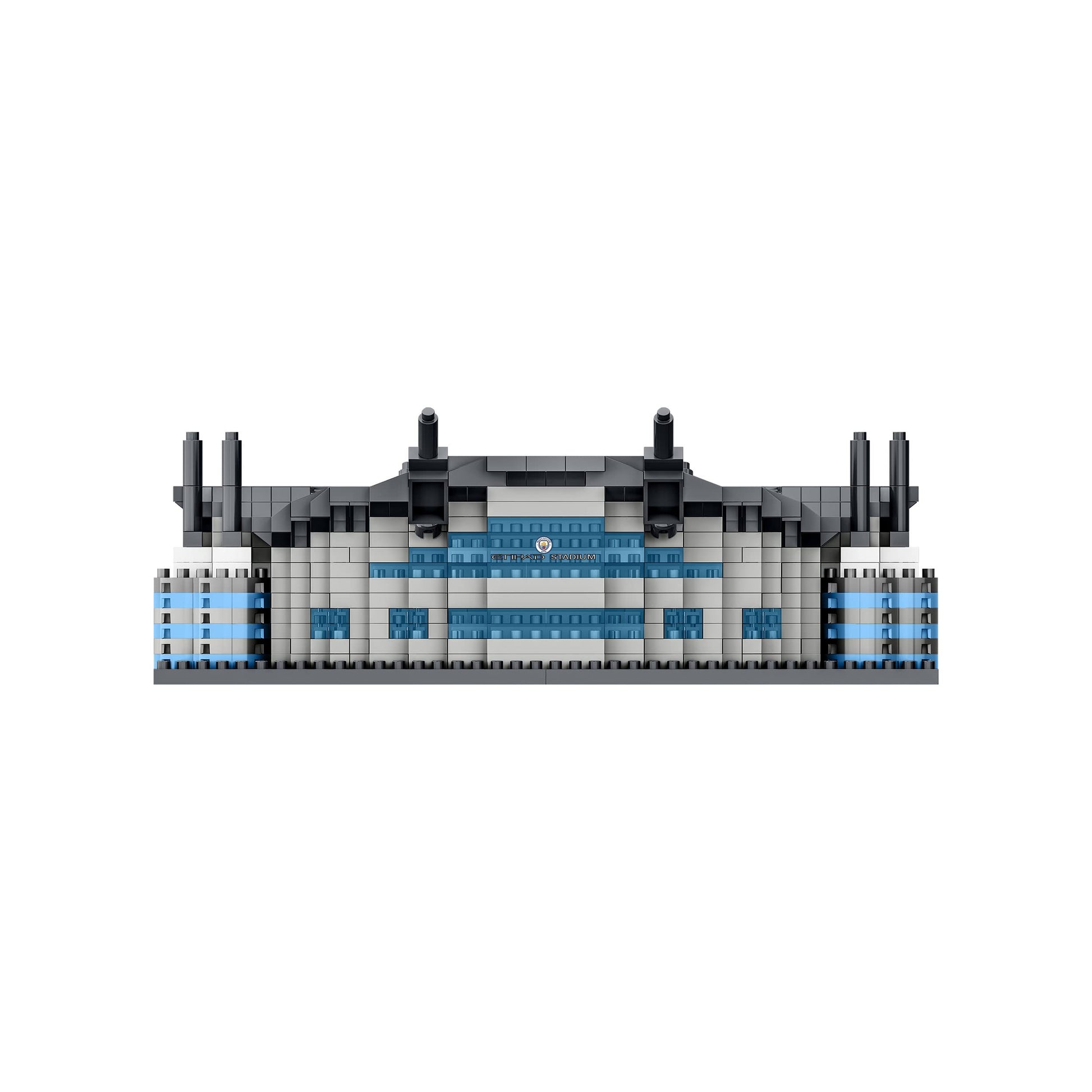 FOCO Officially Licensed Manchester City FC Etihad 3D Bricks Mini BRXLZ Football Stadium Construction Set - Premier League Model - 1,163 Pieces - Ages 12+ - Sports Merchandise