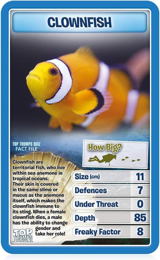 Top Trumps Creatures of The Deep Classic Card Game