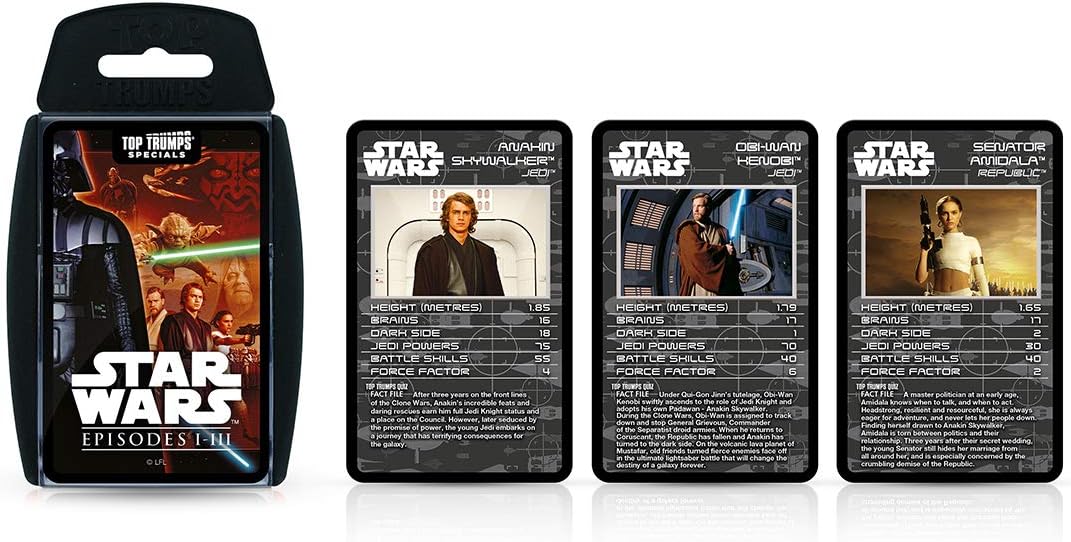 Top Trumps Star Wars Episodes 1-3 Specials Card Game