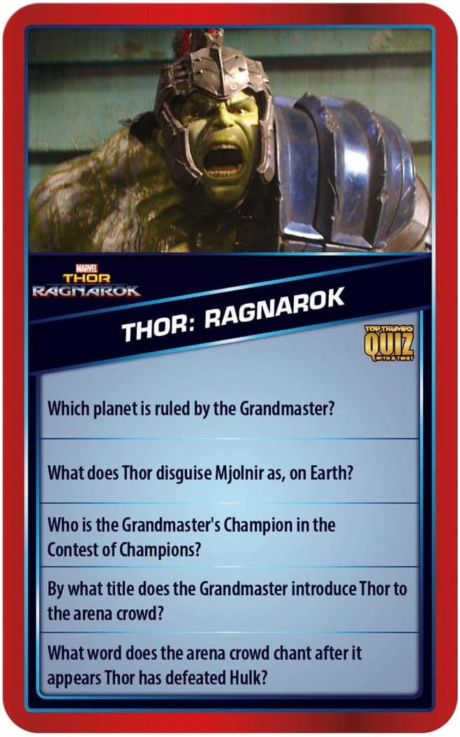 Top Trumps Marvel Cinematic Universe Quiz Game
