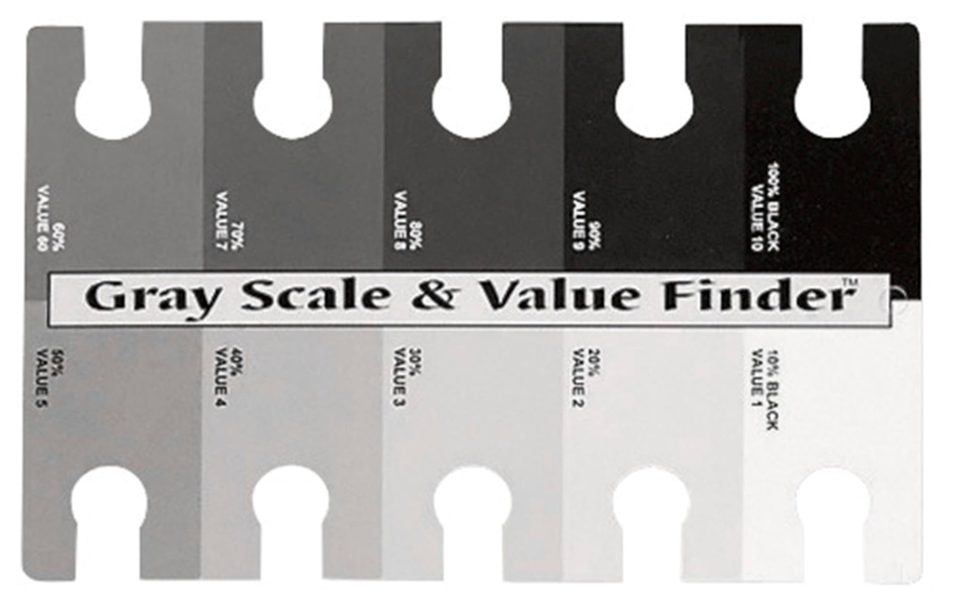 COLOR WHEEL COMPANY GRAY SCALE VALU FIND 4"X6"