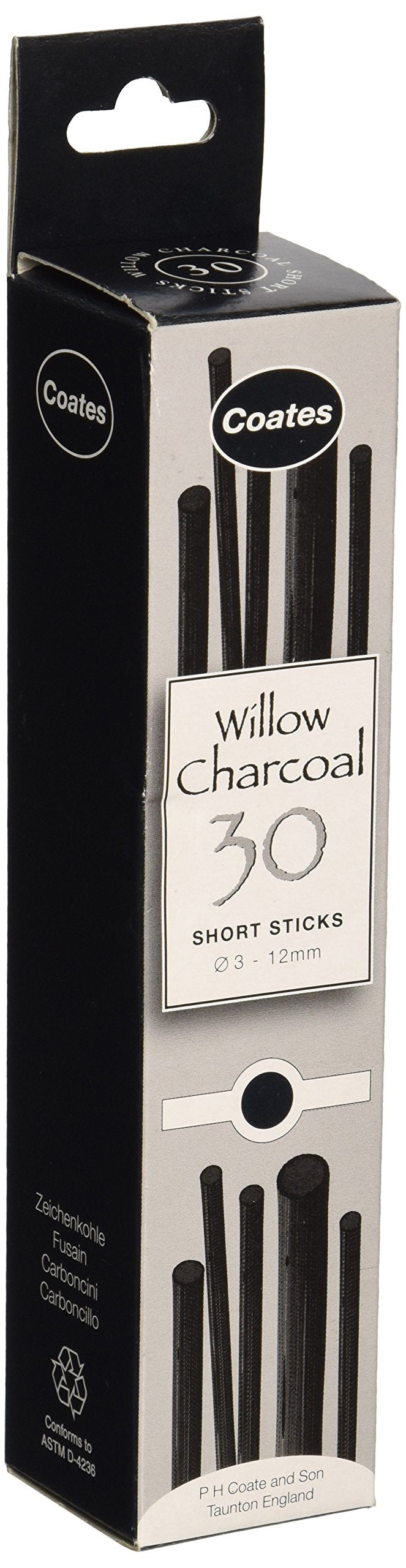 Coates Willow Charcoal Assorted 30 Pieces