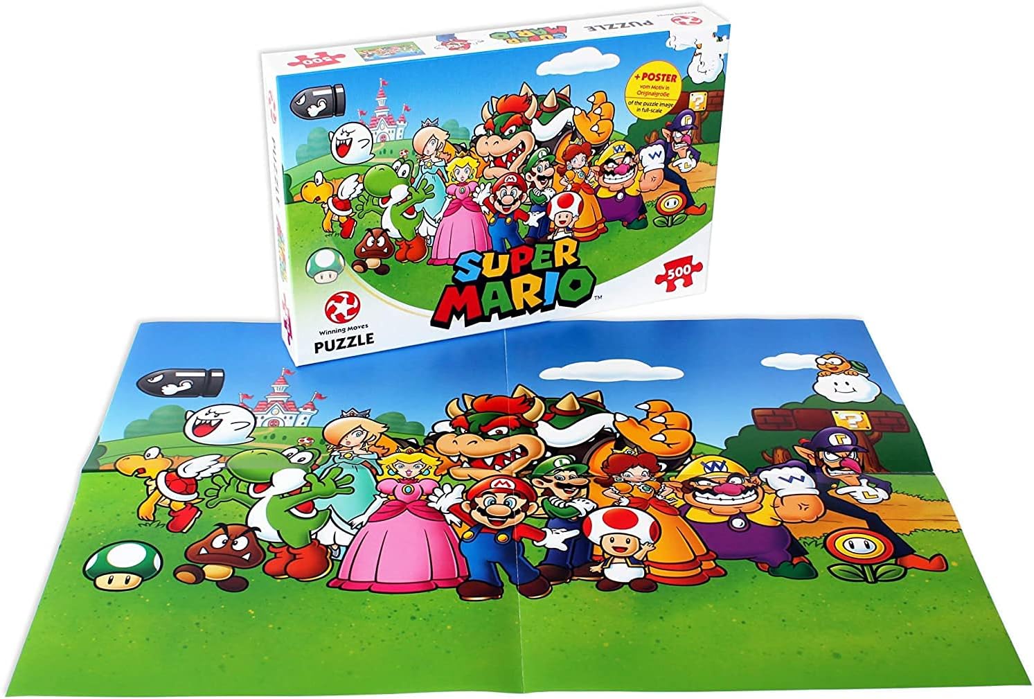 Winning Moves Super Mario and Friends 500 Piece Jigsaw Puzzle Game
