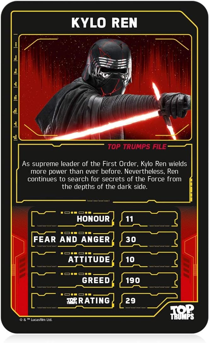 Top Trumps Star Wars Episode IX - The Rise of Skywalker Specials Card Game