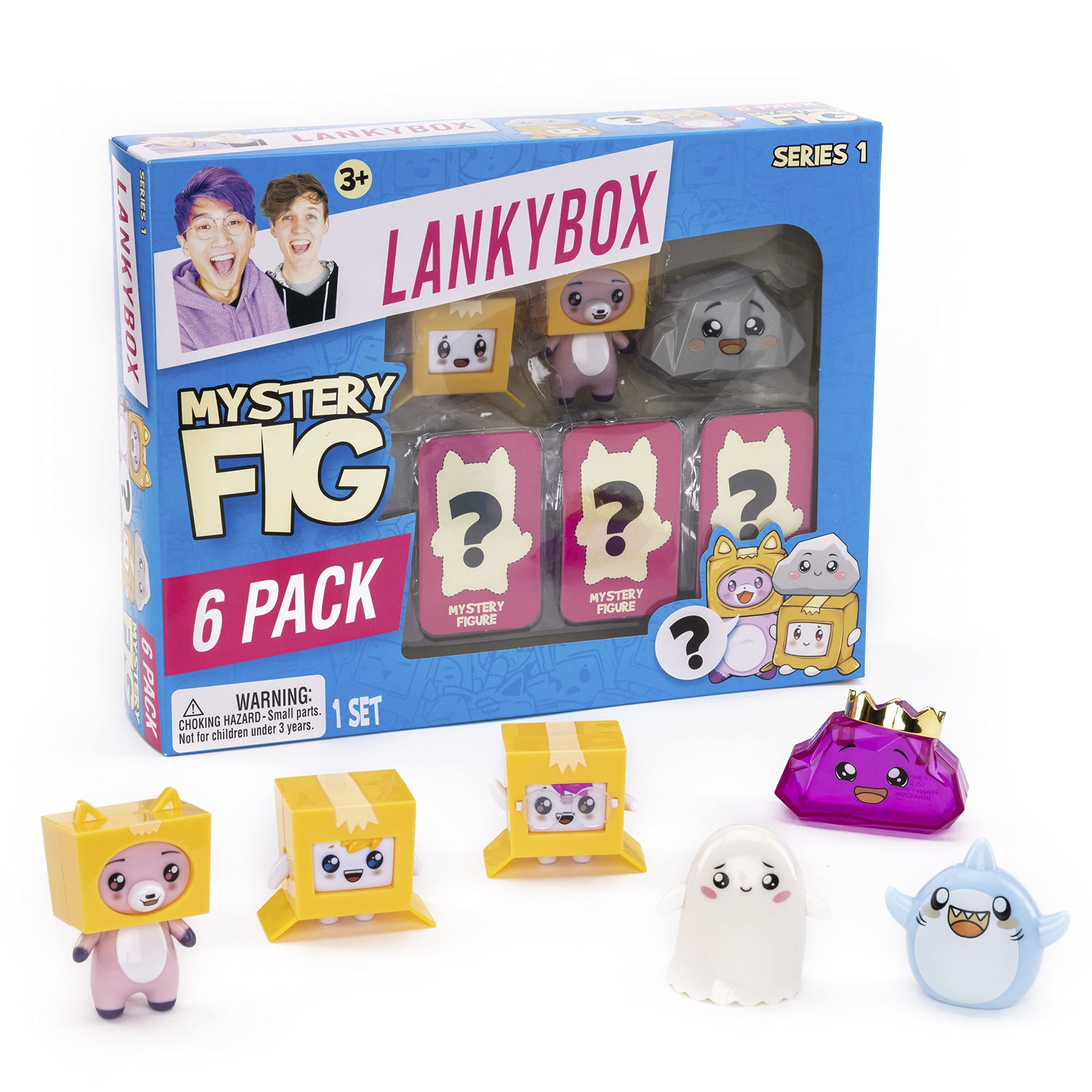 LankyBox Mystery Figure - 6 Pack. The Biggest Fans, 6 Of 10 Possible Figures Including Foxy, Rocky, And Ultra-Rare Canny, Which Will You Get?, Multicolored
