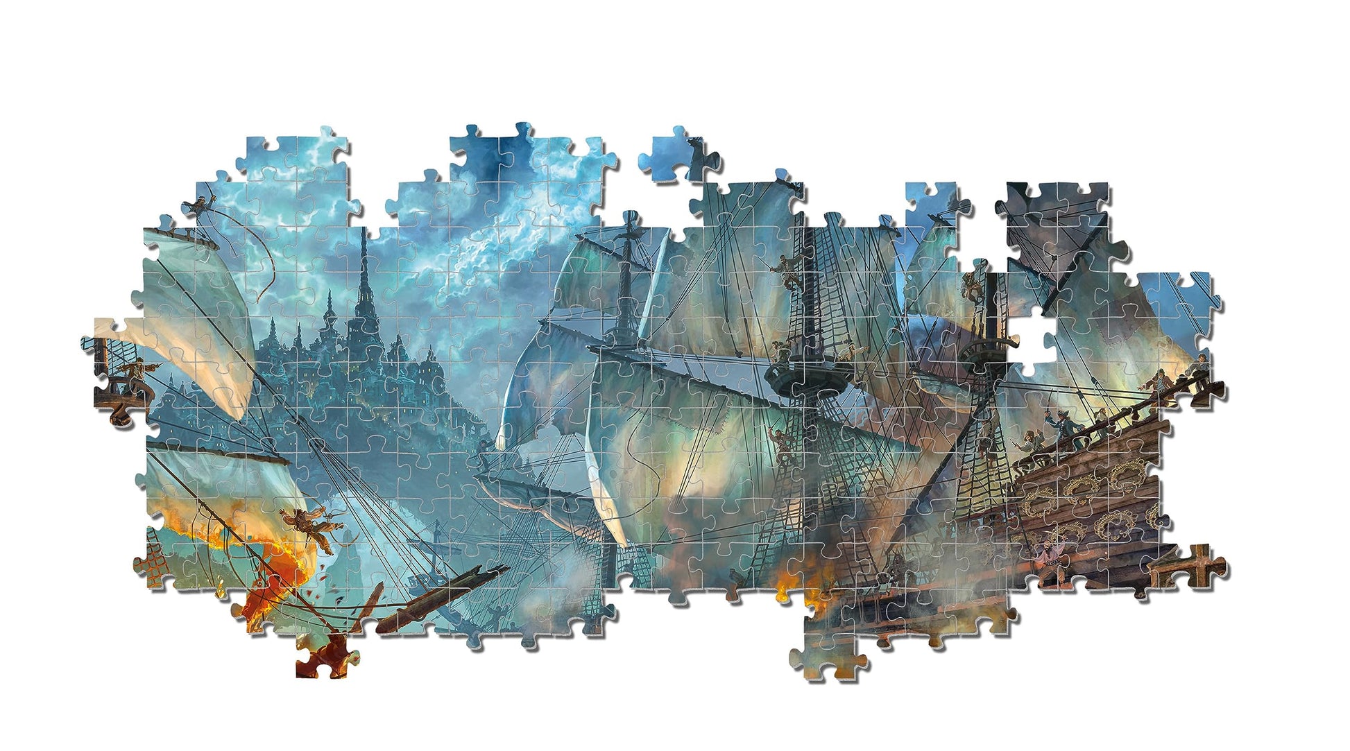 Clementoni - 36530 Collection Puzzle Pirates Battle - Jigsaw Puzzle 6000 Pieces, Made In Italy, Jigsaw Puzzle For Adults