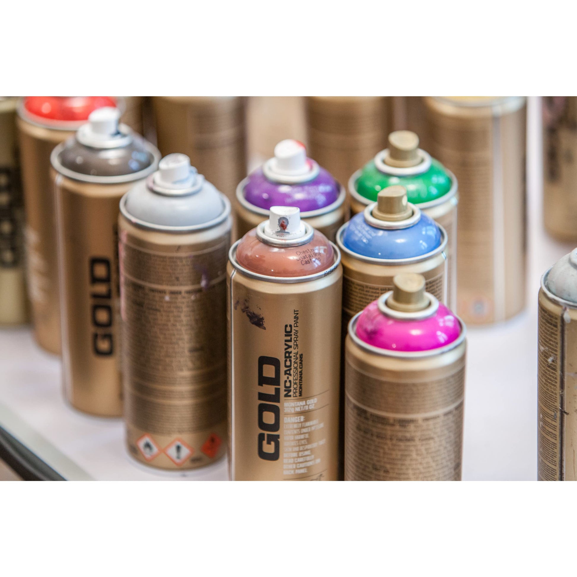 Montana Cans 285943 Spray Can 400 ml, GLD400, M3000, Gold Chrome