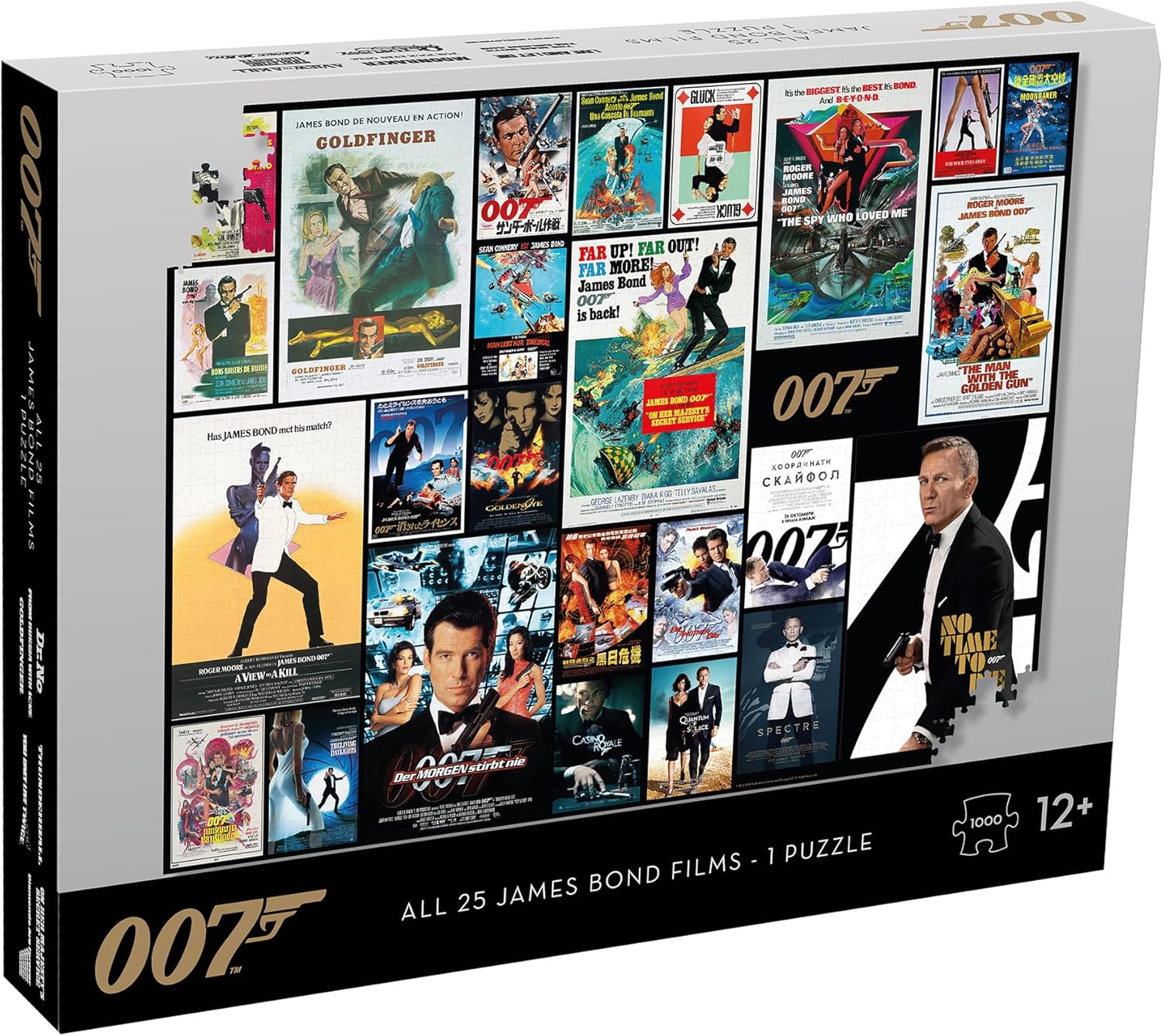 James Bond - All 25 James Bond Films 1000 Piece Jigsaw Puzzle Game