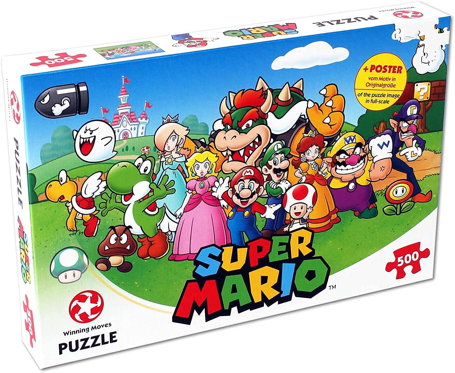 Winning Moves Super Mario and Friends 500 Piece Jigsaw Puzzle Game