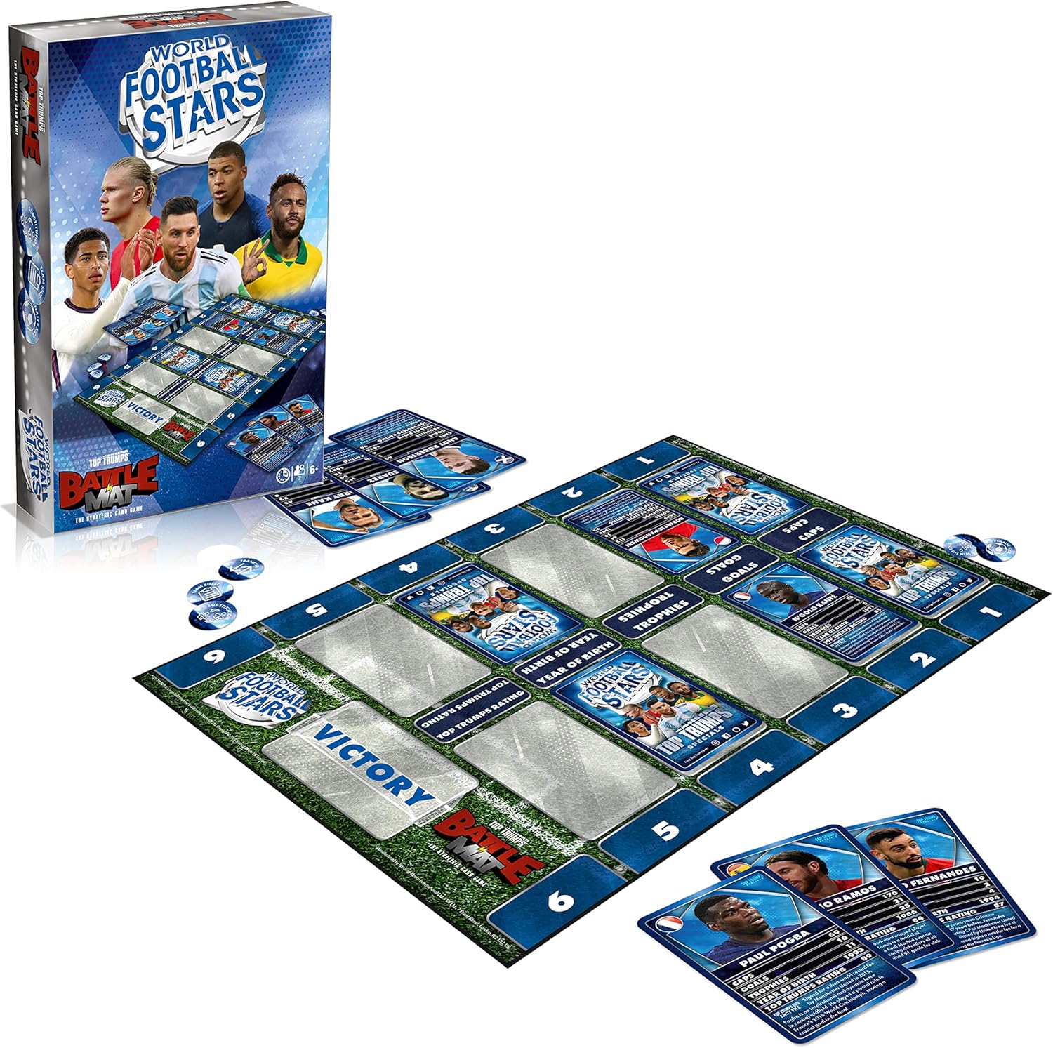 Top Trumps World Football Stars Battle Mat Card Game