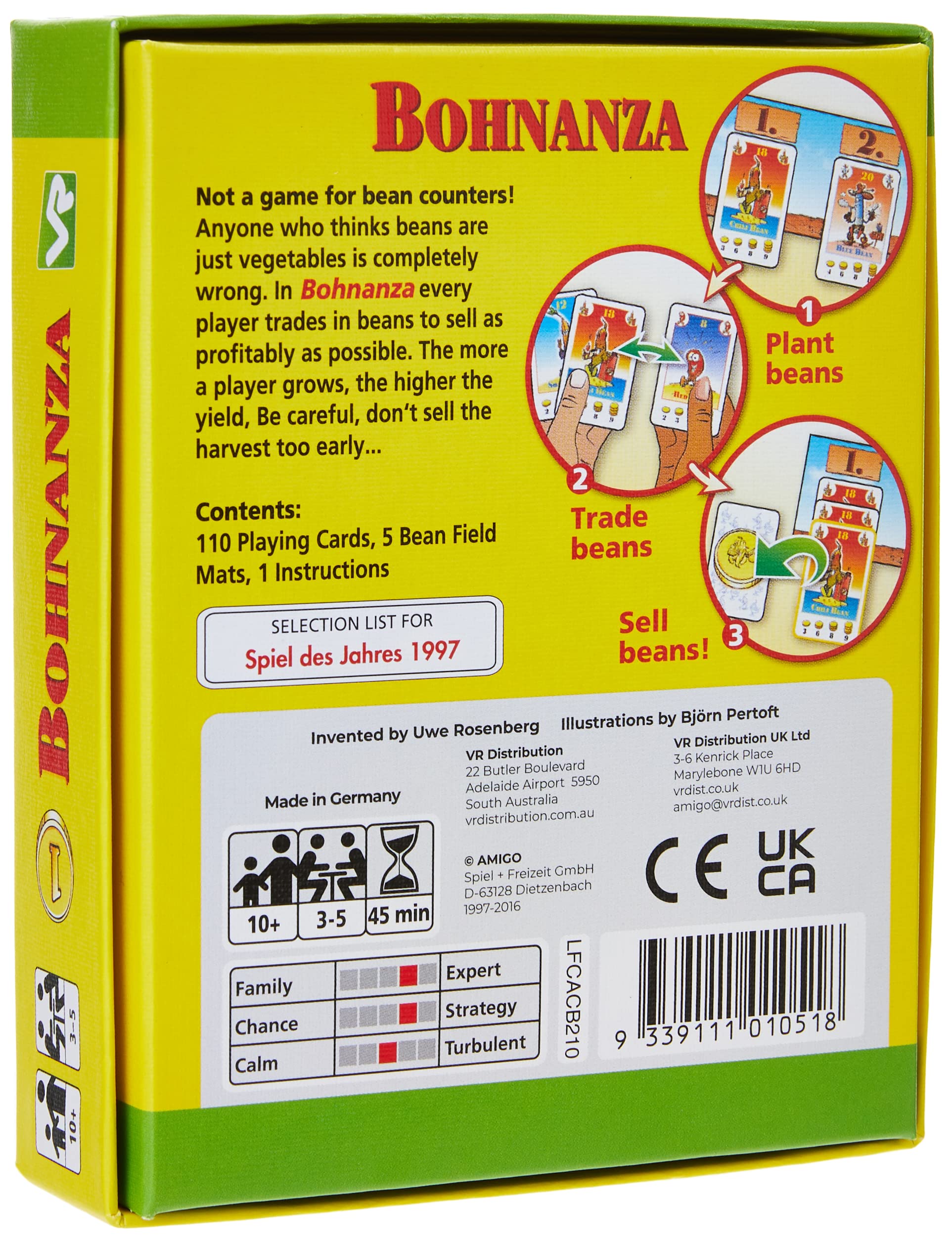 Bohnanza Original | Family Card Game | 3-5 Players | Ages 10 to Adult