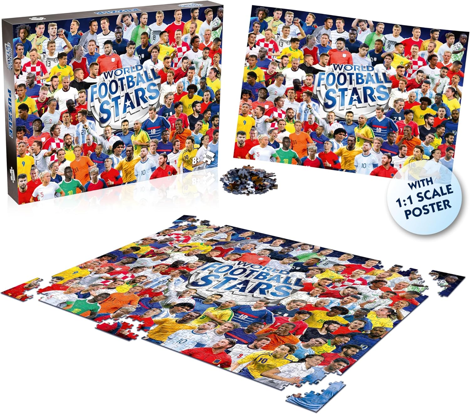 Winning Moves Games World Football Stars 1000 Piece Jigsaw Puzzle