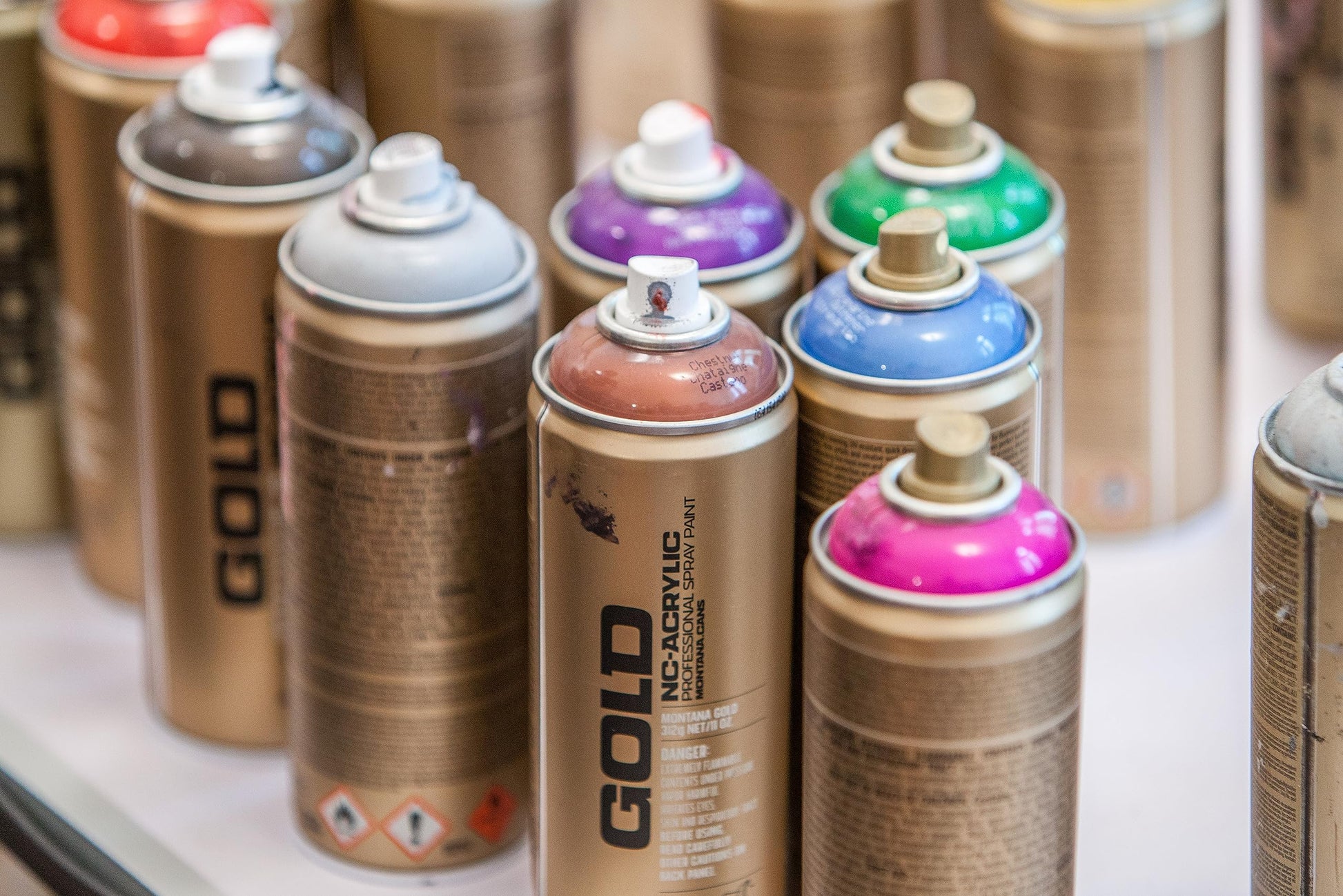 Montana Cans 285943 Spray Can 400 ml, GLD400, M3000, Gold Chrome